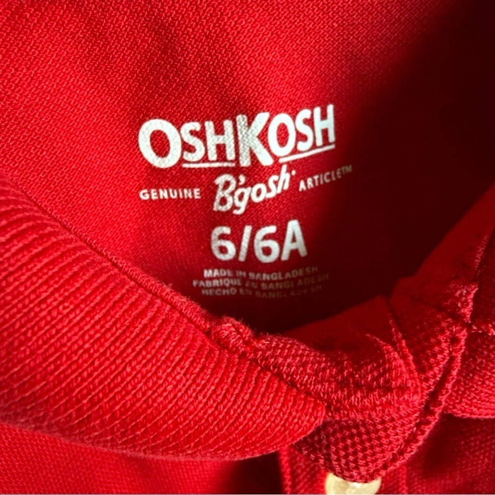 Oshkosh B’Gosh Boy’s 2 Polos Bundle Red/Blue Size 6/6A - Picture 7 of 10